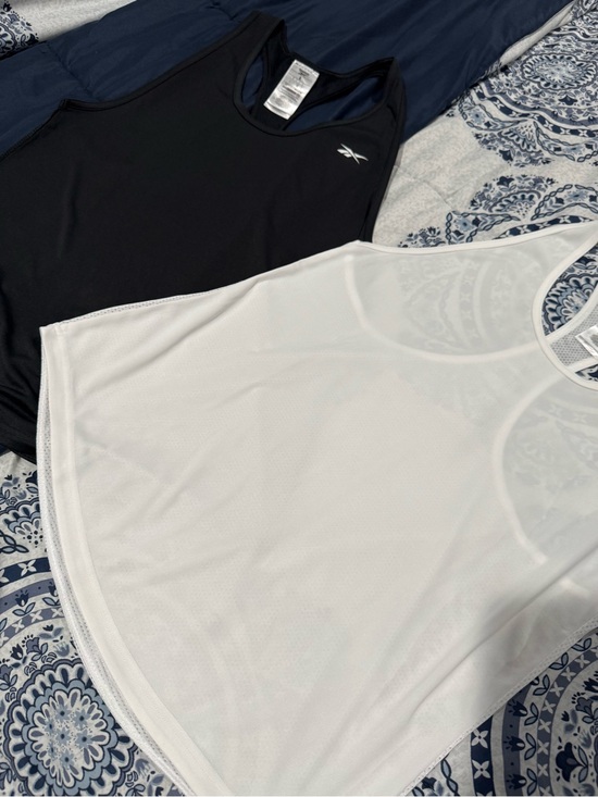 Reebok Tops - Reebok Black & White Athletic Tank Tops. Never worn. Sz L